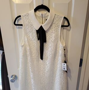 Karl Lagerfeld Paris Ivy White Sleeveless Dress